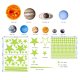 Fluorescent Luminous Stickers Stars Planets Space, 453 elements