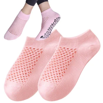 Anti-Slip Cotton Ankle Socks for Yoga, Size 36-40