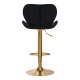 QS-B15 Swivel Adjustable Height Bar Counter Stool Chair, Black