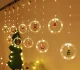 LED Window Curtain Lights with Stars and Figures 3m 125 LED, Warm White