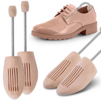 Massido Wooden Spring-Loaded Shoe Trees, Size 38/39, 1 Pair