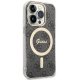 Guess iPhone 15 Pro Case IML 4G Gold Stripe, Black