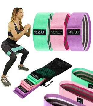4Fizjo Hip Band Fabric Resistance Band Set, 3 pcs