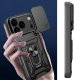 Hybrid Armor Camshield Case for iPhone 17 Pro Max with Stand & Camera Cover, Black