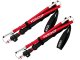 Folding Trekking and Nordic Walking Poles, Red