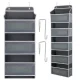 Over The Door Hanging Organizer Ruhhy 5 Shelves, Grey White