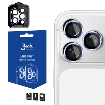 3mk Lens Protection Pro kameros apsauginis stiklas iPhone 18 Pro / 18 Pro Max, šviesiai mėlynas