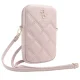 Guess Zip Quilted 4G Phone Bag, Pink