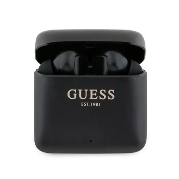 Guess Bluetooth Headphones GUTWSSU20ALEGK TWS Printed Logo, Black