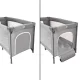 Foldable Travel Cot and Playpen 2 in 1 with Mattress, 60x120 cm, Grey