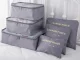 Packing Cubes for Suitcases, Set of 6 Travel Organizers, Grey