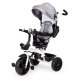 ECOTOYS 3-in-1 Stroller Trike with 360° Swivel Seat and Canopy, Grey