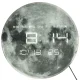 Moon Wall Clock with LED Display 32 cm, Grey