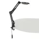 LED Desk Lamp with Magnifying Glass, Adjustable Arm and USB Power, Black