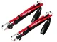 Folding Trekking and Nordic Walking Poles, Red