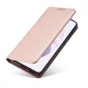 Wallet Flip Case for Samsung Galaxy S22+ with Card Holder and Stand, Pink