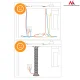 Maclean MC-768 B Desk Cable Organizer / Spine, 75cm, Black