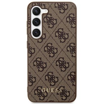 Samsung Galaxy S24+ Plus (SM-S926) Guess 4G Metal Gold Logo Case Cover, Brown
