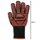 Kaminer Heat-Resistant Grill and Oven Gloves, Black/Orange