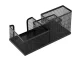 Metal Desk Organizer with 3 Compartments, Black