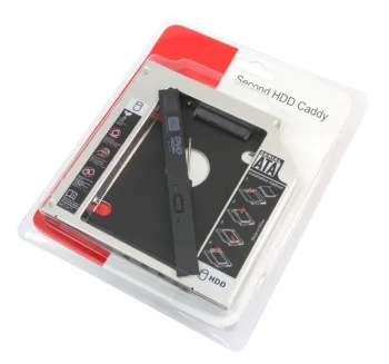 SATA III DVD-RW Bay Second HDD Caddy Adapter 9.5mm