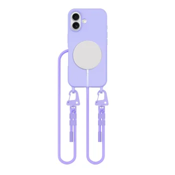 Tech-Protect MagNecklace MagSafe Case for iPhone 16 with Lanyard, Purple