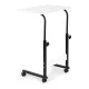 ModernHome Mobile Laptop Desk Adjustable Side Table with Wheels White