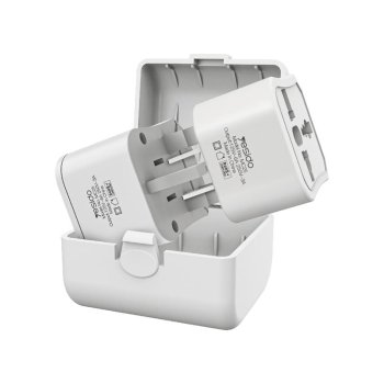 Yesido MC25 Universal Travel Adapter 750W 3A UK/EU/US/AU, White