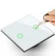 Touch light switch Maclean MCE704W, double, glass, white
