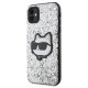 Karl Lagerfeld iPhone 11 / XR Case Glitter Choupette Patch, Silver