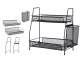 Two-Tier Kitchen Organizer with Basket, Black