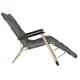 Folding Garden Sun Lounger with Cushions and Armrests, Grey