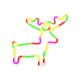 LED Neon Moose Sign Forever Light FLNE12 USB and Battery Powered Wall Decor, Multicolor