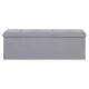Storage Ottoman Bench 111x38 cm ModernHome Upholstered Chest, Light Gray