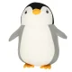 2-in-1 Travel Pillow and Soft Toy Penguin, Grey
