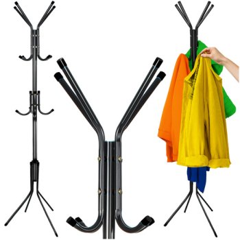 Ruhhy Standing Coat Rack 175 cm, Black 26362