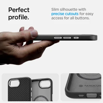 Spigen Enzo Aramid Mag Case for iPhone 16e / 17e Black