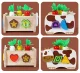 Bakalu KZ1031 Wooden Cow Sorter with Carrots and Worms
