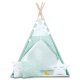 Tent Tipi for Children with Lights, Mint Color with Stars