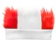 Sports Fan Wig Headband Stadium Hair Accessory, white and red
