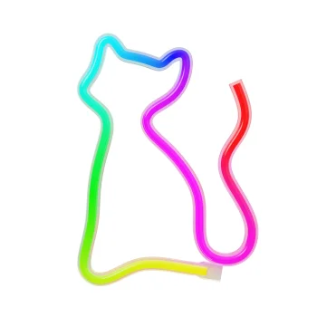 Forever Light FLRN03 RGB LED Neon Light Cat with Remote