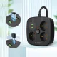 Tech-Protect PCS3X4 Power Strip, 3 Sockets, 2x USB-A, 2x USB-C 200 cm - Black
