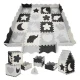 4Fizjo 721 Foldable Educational Puzzle Play Mat for Kids 150 x 150 cm, Grey