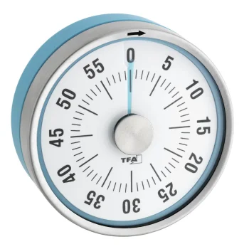 Mechanical Kitchen Timer TFA 38.1028.20 Puck 60 Min with Magnet, Turquoise