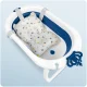 Ricokids 728600 Foldable Baby Bathtub with Insert, White/Blue