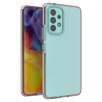 Phone Case Spring Case for Samsung Galaxy A73, 1 mm, TPU, Light Pink
