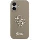 Guess iPhone 17 Case Silicone Big 4G Script, Brown