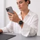 Tech-Protect Nylon Clasp Strap for Samsung Galaxy Watch 40/44/46 mm, Beige / Starlight