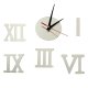Sienas Pulkstenis Konstruktors ar Romiešu Cipariem 130cm, Sudrabs/Spogulis | Wall clock DIY