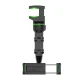 Adjustable Car Rearview Mirror Smartphone Holder Black/Green